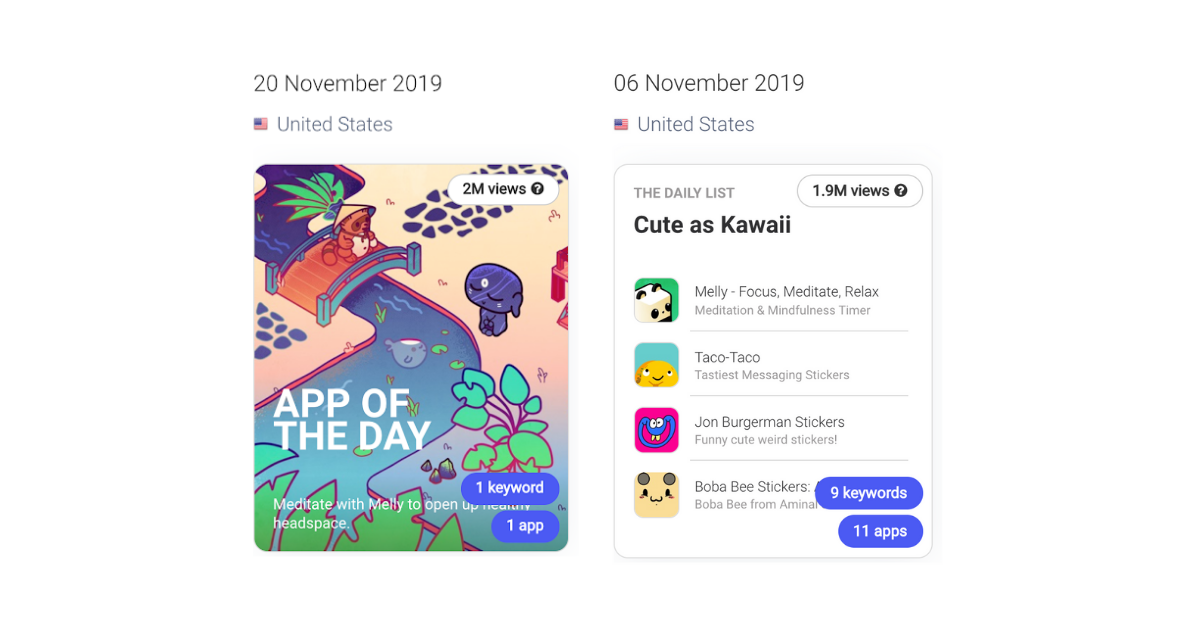 Melly got featured in the app store in November